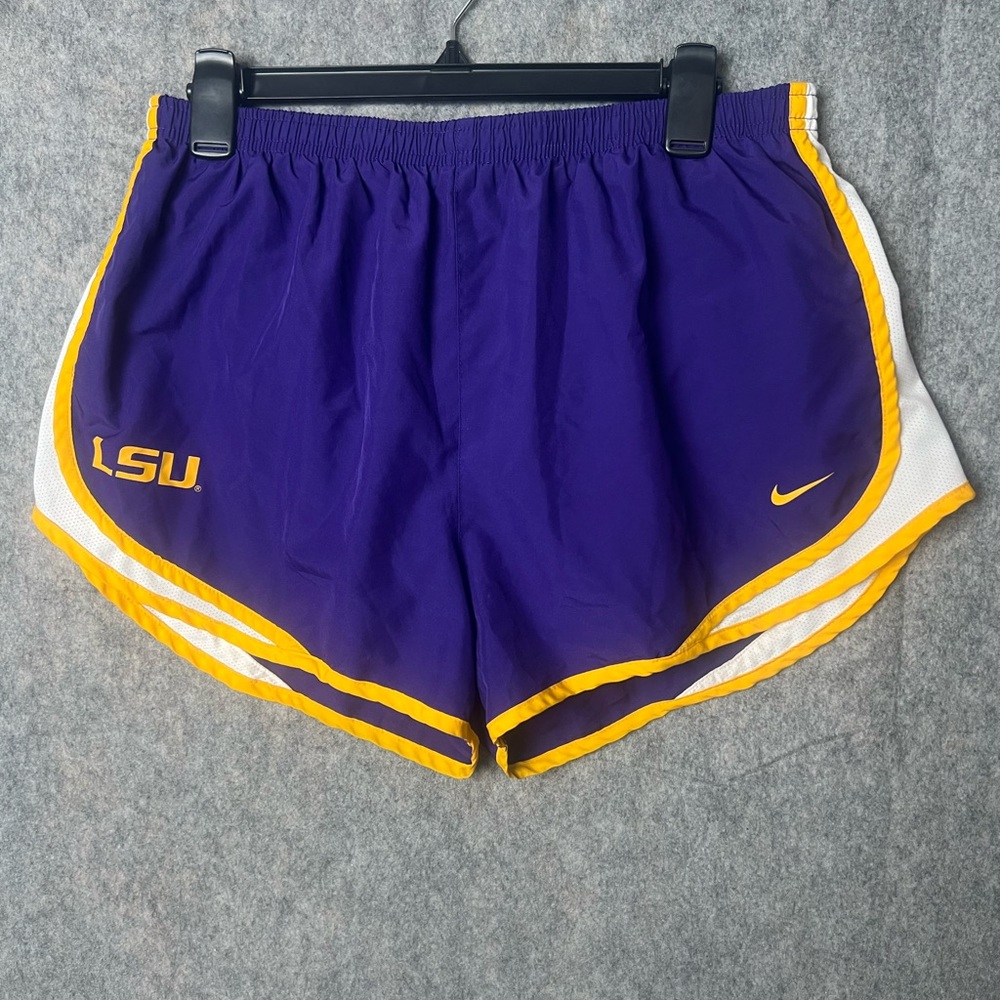 Nike Women’s Purple & Gold Athletic Shorts - LSU Logo